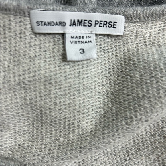 James Perse Knit Cotton Gray Sweatshirt Dress, Size L - Picture 3 of 4